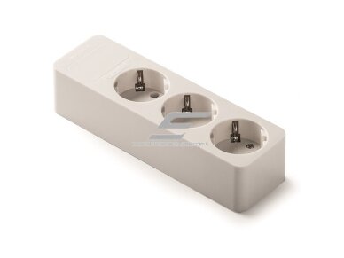 Kištukinis lizdas | 3xSchuko | 16A | 250V | 3680W | su įžeminimu | atsparus UV | baltas | FAMATEL | 2503 Kištukinis lizdas | 3xSchuko | 16A | 250V | 3680W | su įžeminimu | atsparus UV | baltas | FAMATEL | 2503