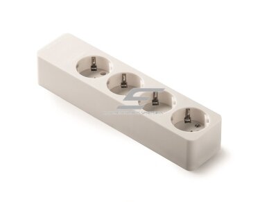 Kištukinis lizdas | 4xSchuko | 16A | 250V | 3680W | su įžeminimu | atsparus UV | baltas | FAMATEL | 2524 Kištukinis lizdas | 4xSchuko | 16A | 250V | 3680W | su įžeminimu | atsparus UV | baltas | FAMATEL | 2524