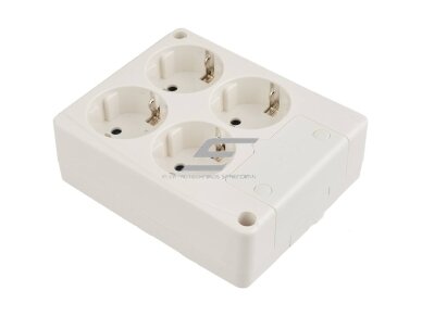 Kištukinis lizdas | 4xSchuko | 16A | 250V | 3680W | su įžeminimu ir jungikliu | atsparus UV | baltas | Solera | 8004IL Kištukinis lizdas | 4xSchuko | 16A | 250V | 3680W | su įžeminimu ir jungikliu | atsparus UV | baltas | Solera | 8004IL