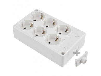 Kištukinis lizdas | 5xSchuko | 16A | 250V | 3680W | su įžeminimu ir jungikliu | atsparus UV | baltas | Solera | 8005IL Kištukinis lizdas | 5xSchuko | 16A | 250V | 3680W | su įžeminimu ir jungikliu | atsparus UV | baltas | Solera | 8005IL