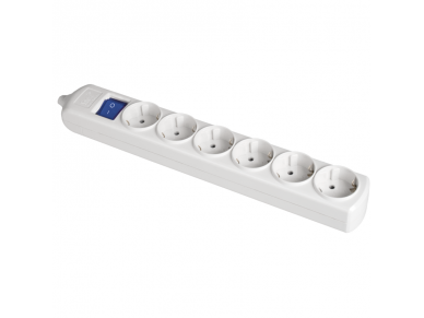Kištukinis lizdas | 6xSchuko | 16A | 250V | 3680W | su įžeminimu ir jungikliu | atsparus UV | baltas | Solera | 8006IL Kištukinis lizdas | 6xSchuko | 16A | 250V | 3680W | su įžeminimu ir jungikliu | atsparus UV | baltas | Solera | 8006IL