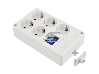 Kištukinis lizdas | 6xSchuko | 16A | 250V | 3680W | su įžeminimu ir jungikliu | atsparus UV | baltas | Solera | 8006IL Kištukinis lizdas | 6xSchuko | 16A | 250V | 3680W | su įžeminimu ir jungikliu | atsparus UV | baltas | Solera | 8006IL