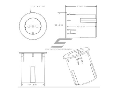 Kištukinis lizdas | montuojamas į baldus | apvalus | 1xSchuko | Ø65x70mm | 1,25m kabelis | juodas 4 Kištukinis lizdas | montuojamas į baldus | apvalus | 1xSchuko | Ø65x70mm | 1,25m kabelis | juodas 4