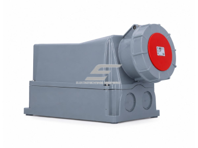 Pramoninis virštinkinis CEE lizdas | 5P | 125A | 400V | IP67 | raudonas | 6h | su priveržiamais gnybtais 1 Pramoninis virštinkinis CEE lizdas | 5P | 125A | 400V | IP67 | raudonas | 6h | su priveržiamais gnybtais 1