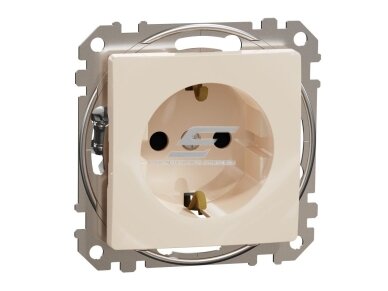 Kištukinis lizdas | su apsaugine užsklanda | 16A | potinkinis | IP20 | kreminis | Sedna Design | Schneider Electric | SDD112021