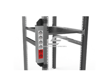 Kištukinių lizdų blokas | montuojamas į skydą | 8xSchuko | su viršįtampių apsauga | 481mm | juodas/sidabrinis | TEM 14004.1080.000 3