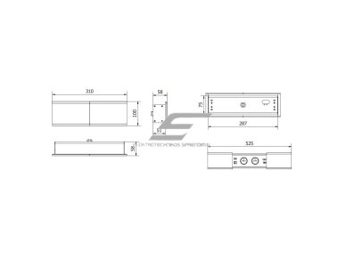 Kištukinių lizdų blokas | montuojamas į baldus | užsidarantis | 2xSchuko | 2xUSB-A+C | 1xHDMI | 1xRJ45 | 310x100x58mm | 1,5m kabelis | sidabrinis | GTV | AE-PB2SPRES-53 | 5902801349829 4