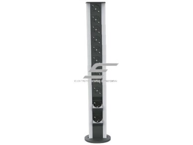 Modulinis kištukinių lizdų | jungčių blokas | kolona | montuojamas ant paviršiaus | 22 mod. | 760x100mm | pilkas | ESP04-22-01 Modulinis kištukinių lizdų | jungčių blokas | kolona | montuojamas ant paviršiaus | 22 mod. | 760x100mm | pilkas | ESP04-22-01