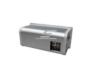 Modulinis kištukinių lizdų | jungčių blokas | dėžutė | montuojamas į baldus | užsidarantis | 8 mod. | 234x112x100mm | pilkas | ESP01-08-01 3
