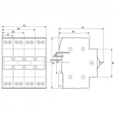 Modulaarne lüliti generaatoritele 4P | 63A | 1-0-2 | FSD2 Promfactor Baltic FSD24063 1 Modulaarne lüliti generaatoritele 4P | 63A | 1-0-2 | FSD2 Promfactor Baltic FSD24063 1