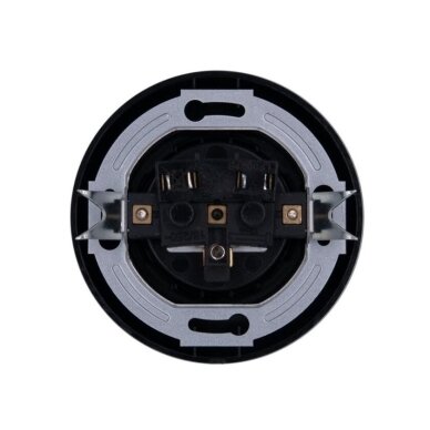 Розетка | 16A | 230V | IP20 | 1 пост | скрытого монтажа | пластиковая | ретро стиль | черная 2