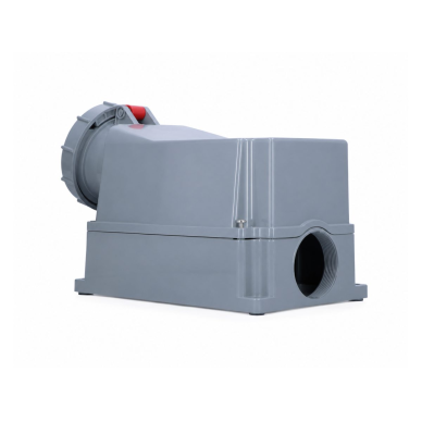 Industrial surface-mounted CEE socket | 5P | 125A | 400V | IP67 | red | 6h | with screw terminals 2