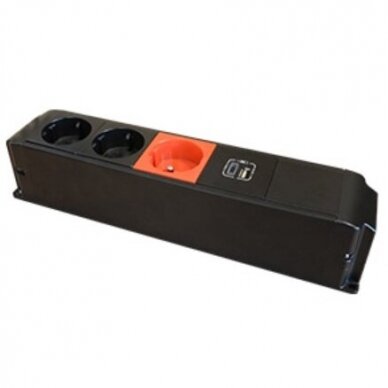 Socket box | surface-mounted | 8 modules | 285x55x50mm | black Socket box | surface-mounted | 8 modules | 285x55x50mm | black