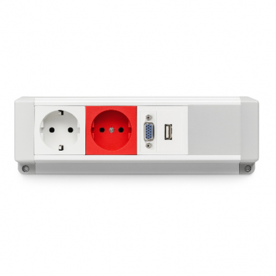 Socket box | surface-mounted | 14 modules | 420x60x60mm | grey 1 Socket box | surface-mounted | 14 modules | 420x60x60mm | grey 1