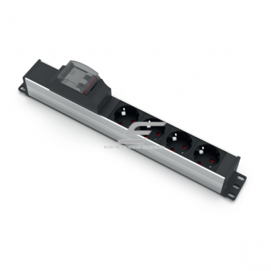 Surface-mounted socket block | 4xschuko | with automatic circuit breaker 2P 16A B | TEM