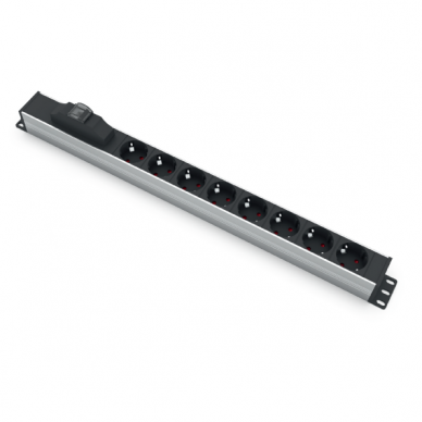 Surface-mounted socket block | 8xschuko | with automatic circuit breaker 16A B | TEM Surface-mounted socket block | 8xschuko | with automatic circuit breaker 16A B | TEM