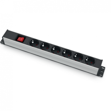 Surface-mounted socket block | 6xSchuko | with switch | TEM Surface-mounted socket block | 6xSchuko | with switch | TEM