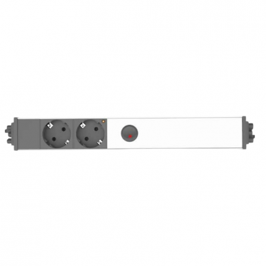 Plug socket block with LED lighting | screw mounting | 2xUPS | 13cm LED strip | 230V | TEM 1 Plug socket block with LED lighting | screw mounting | 2xUPS | 13cm LED strip | 230V | TEM 1
