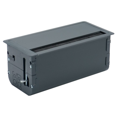 Коробка розеток | для установки в мебель | 8 модулей | 234x112x100мм | антрацит 2