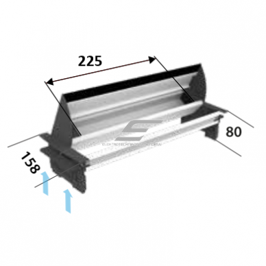 Socket box | for furniture installation | 8+2 modules (22.5mm) | TEM 1