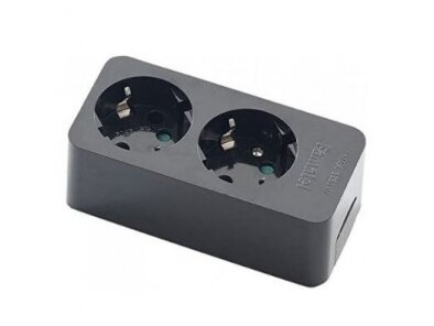 Kištukinis lizdas | 2xSchuko | 16A | 250V | 3680W | su įžeminimu | atsparus UV | juodas | FAMATEL | 2502-N Kištukinis lizdas | 2xSchuko | 16A | 250V | 3680W | su įžeminimu | atsparus UV | juodas | FAMATEL | 2502-N