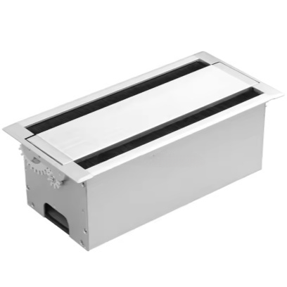 Rozešu bloks | iebūvējams mēbelēs | 3xSchuko | 300x145x130mm | sudraba | IP21 Rozešu bloks | iebūvējams mēbelēs | 3xSchuko | 300x145x130mm | sudraba | IP21