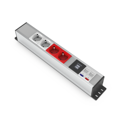 Rozešu bloks | virsapmetuma montāža | 2xschuko | 2xUPS | 2xUSB | 1xCat6 | 1xRJ11 (Cat3) | TEM