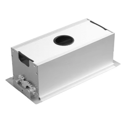 Rozešu bloks | iebūvējams mēbelēs | 3xSchuko | 300x145x130mm | sudraba | IP21 2