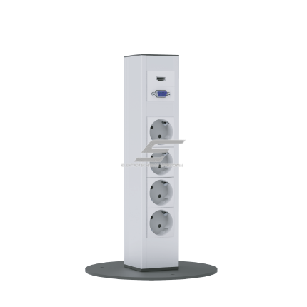 Socket block | surface-mounted | 4xSchuko | 1xHDMI | 1xVGA | TEM Socket block | surface-mounted | 4xSchuko | 1xHDMI | 1xVGA | TEM
