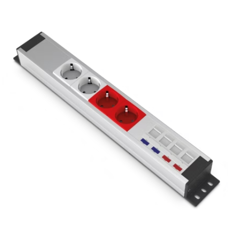 Socket block | surface mounted | 2xschuko | 2xUPS | 2xCat6 | 2xCat3 | TEM Socket block | surface mounted | 2xschuko | 2xUPS | 2xCat6 | 2xCat3 | TEM