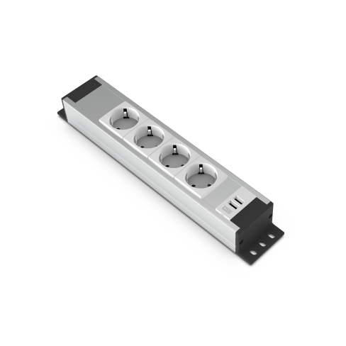 Socket block | surface mounted | 4xschuko | 2xUSB | TEM Socket block | surface mounted | 4xschuko | 2xUSB | TEM