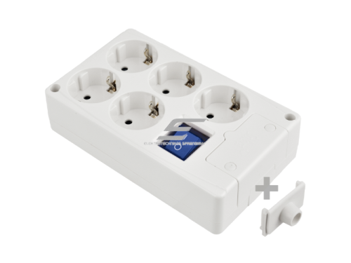 Kištukinis lizdas | 6xSchuko | 16A | 250V | 3680W | su įžeminimu ir jungikliu | atsparus UV | baltas | Solera | 8006IL Kištukinis lizdas | 6xSchuko | 16A | 250V | 3680W | su įžeminimu ir jungikliu | atsparus UV | baltas | Solera | 8006IL