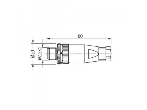 Kištukas (male) | jungtis | jutikliui | davikliui | M12 | 8-pin | 2A | 30VAC/DC | IP67 | MURRELECTRIC | 7000-17301-0000000 3