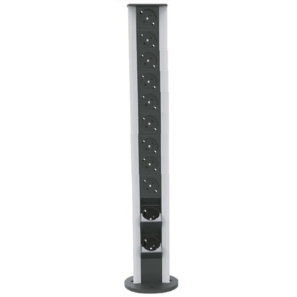 Socket box | surface-mounted | 22 modules | 760x100mm | grey Socket box | surface-mounted | 22 modules | 760x100mm | grey