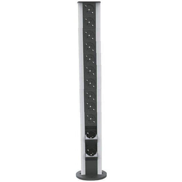 Socket box | surface-mounted | 24 modules | 810x100mm | grey Socket box | surface-mounted | 24 modules | 810x100mm | grey