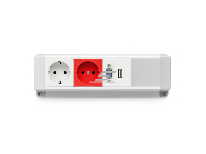 Kištukinių lizdų blokas | montuojamas ant paviršiaus | 8 modulių | 285x60x60mm | pilkas | ESP10-08-01 1 Kištukinių lizdų blokas | montuojamas ant paviršiaus | 8 modulių | 285x60x60mm | pilkas | ESP10-08-01 1