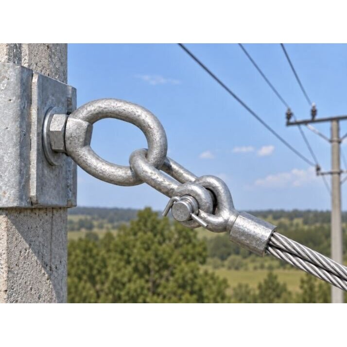 Eye nut for overhead lines | hot-dip galvanized | 66x78mm | Ø38mm | carbon steel 2 Eye nut for overhead lines | hot-dip galvanized | 66x78mm | Ø38mm | carbon steel 2