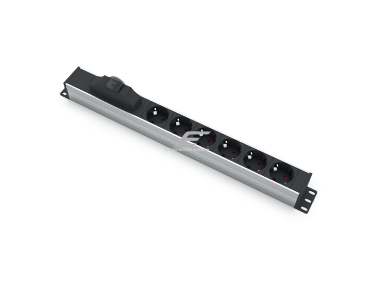 Kištukinių lizdų blokas | montuojamas į skydą | 6xSchuko | su automatiniu jungikliu 1P 16A B | 481mm | juodas/sidabrinis | TEM 14001.1060.000 Kištukinių lizdų blokas | montuojamas į skydą | 6xSchuko | su automatiniu jungikliu 1P 16A B | 481mm | juodas/sidabrinis | TEM 14001.1060.000