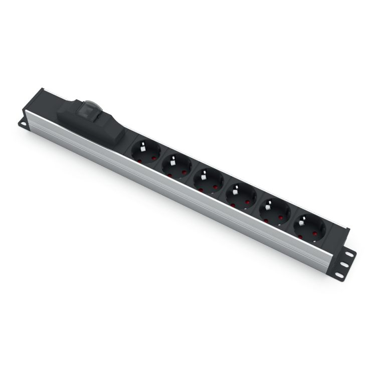 Surface-mounted socket block | 6xschuko | with automatic circuit breaker 16A B | TEM Surface-mounted socket block | 6xschuko | with automatic circuit breaker 16A B | TEM