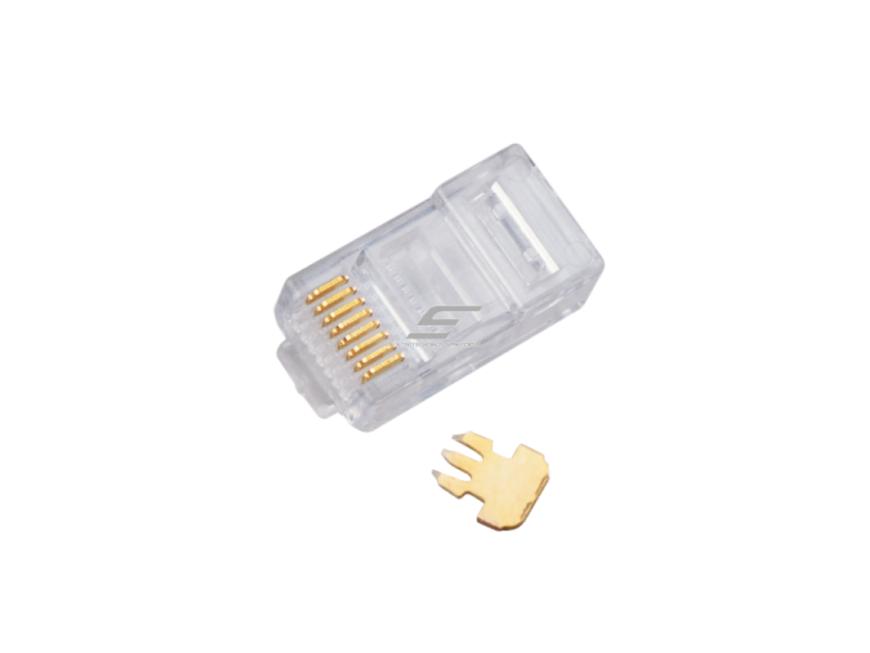 Tinklo kištukas | jungtis RJ45 (8P8C) | UTP CAT 5e kabeliui | neekranuotas | skaidrus | ALANTEC | WT001OP Tinklo kištukas | jungtis RJ45 (8P8C) | UTP CAT 5e kabeliui | neekranuotas | skaidrus | ALANTEC | WT001OP
