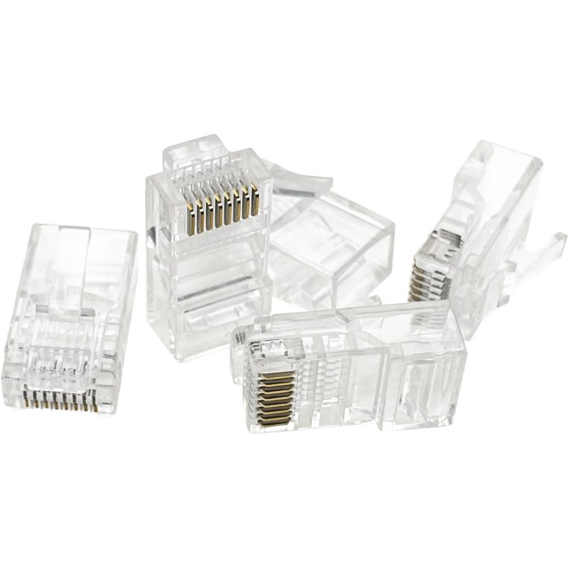 Võrgu pistik | RJ45 ühendus (8P8C) | UTP CAT 5e kaablile | varjestamata | läbiv | läbipaistev 4