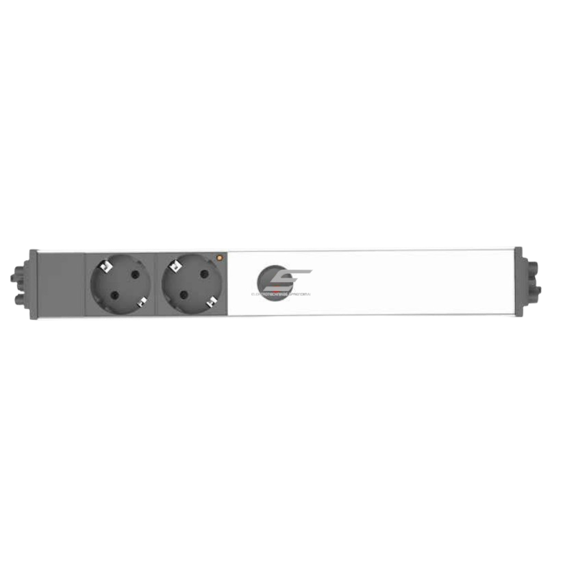 Blok gniazd wtykowych z oświetleniem LED | montaż magnetyczny | 2xSchuko | 13cm listwa LED | 230V | TEM 1 Blok gniazd wtykowych z oświetleniem LED | montaż magnetyczny | 2xSchuko | 13cm listwa LED | 230V | TEM 1