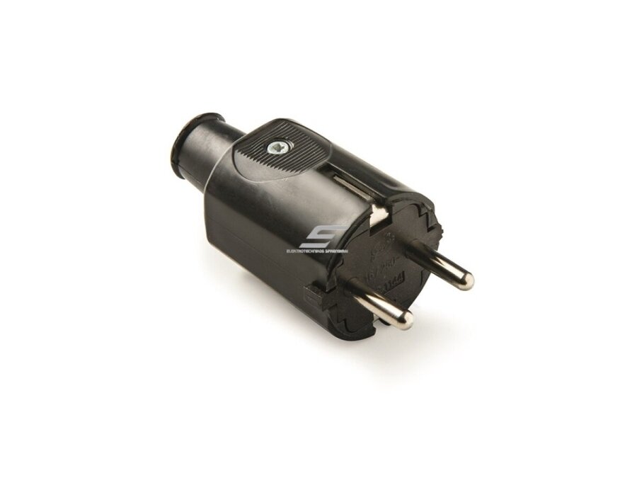 Kištukas | schuko | nešiojamas | ant laido | su įžeminimu | 16A | 250V | juodas | IP44 | FAMATEL | 1133 Kištukas | schuko | nešiojamas | ant laido | su įžeminimu | 16A | 250V | juodas | IP44 | FAMATEL | 1133