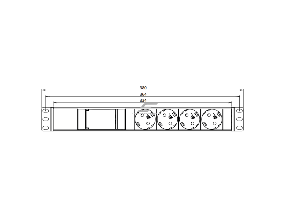 Kištukinių lizdų blokas | montuojamas į skydą | 4xSchuko | su automatiniu jungikliu 2P 16A B | 380mm | juodas/sidabrinis | TEM 14002.1040.000 1 Kištukinių lizdų blokas | montuojamas į skydą | 4xSchuko | su automatiniu jungikliu 2P 16A B | 380mm | juodas/sidabrinis | TEM 14002.1040.000 1