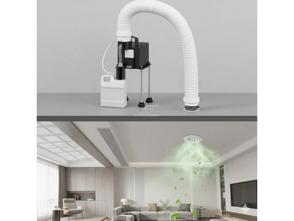 Ortakinis aromato difuzorius | 17 W | 1000 ml | iki 2000 m³ | 12 V DC | valdymas programėle | HVAC jungtis | lubinis | 201×91×187 mm | ES-GL-BB1 4