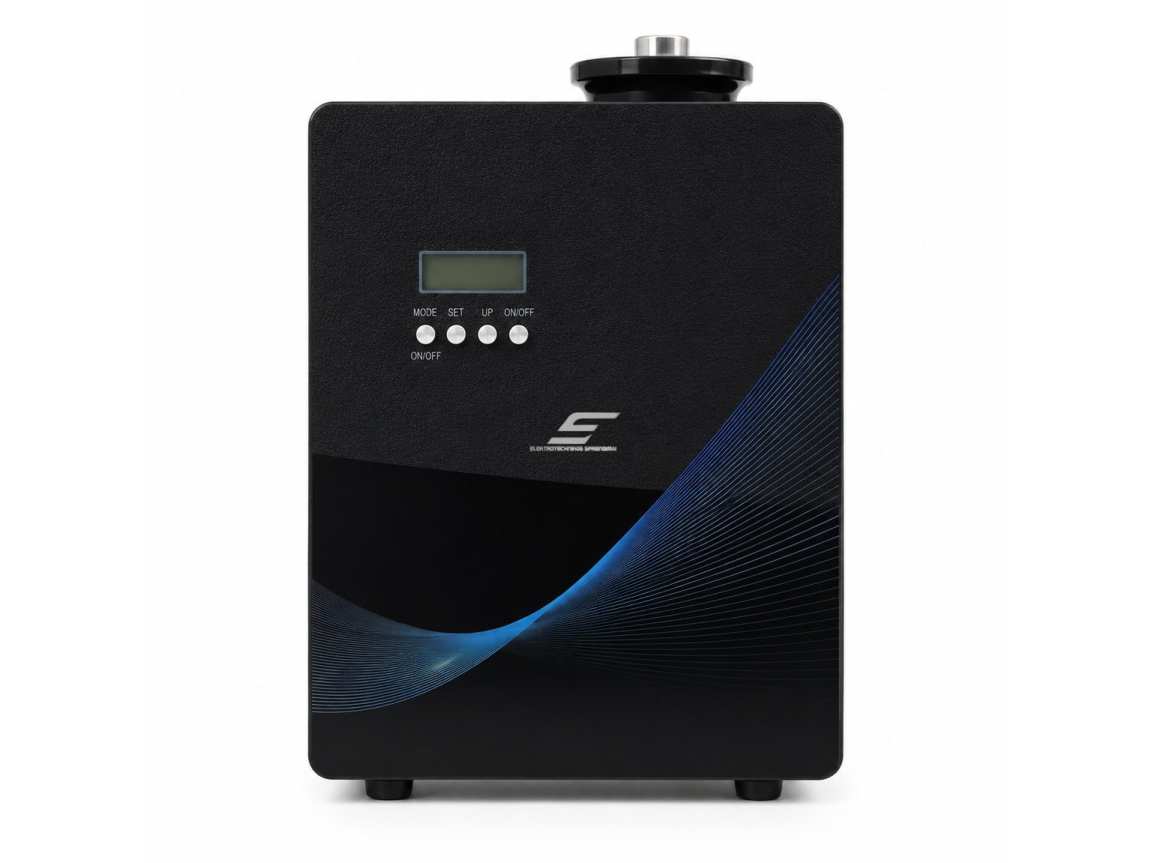 Komercinis aromato difuzorius | 10 W | 500 ml | iki 1000 m³ | Wi-Fi | HVAC jungtis | sieninis arba pastatomas | 250×115×210 mm | juodas | ES-GT-1000FBB Komercinis aromato difuzorius | 10 W | 500 ml | iki 1000 m³ | Wi-Fi | HVAC jungtis | sieninis arba pastatomas | 250×115×210 mm | juodas | ES-GT-1000FBB