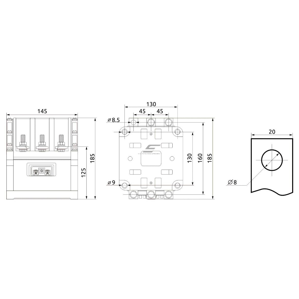 Przemysłowy stycznik magnetyczny | 3P | 160 A (AC-3) | 45 kW/230 V | 4 NO + 2 NC | cewka 110 V AC | IEC/EN 60947-4-1 | Promfactor Baltic FC60160110 1 Przemysłowy stycznik magnetyczny | 3P | 160 A (AC-3) | 45 kW/230 V | 4 NO + 2 NC | cewka 110 V AC | IEC/EN 60947-4-1 | Promfactor Baltic FC60160110 1
