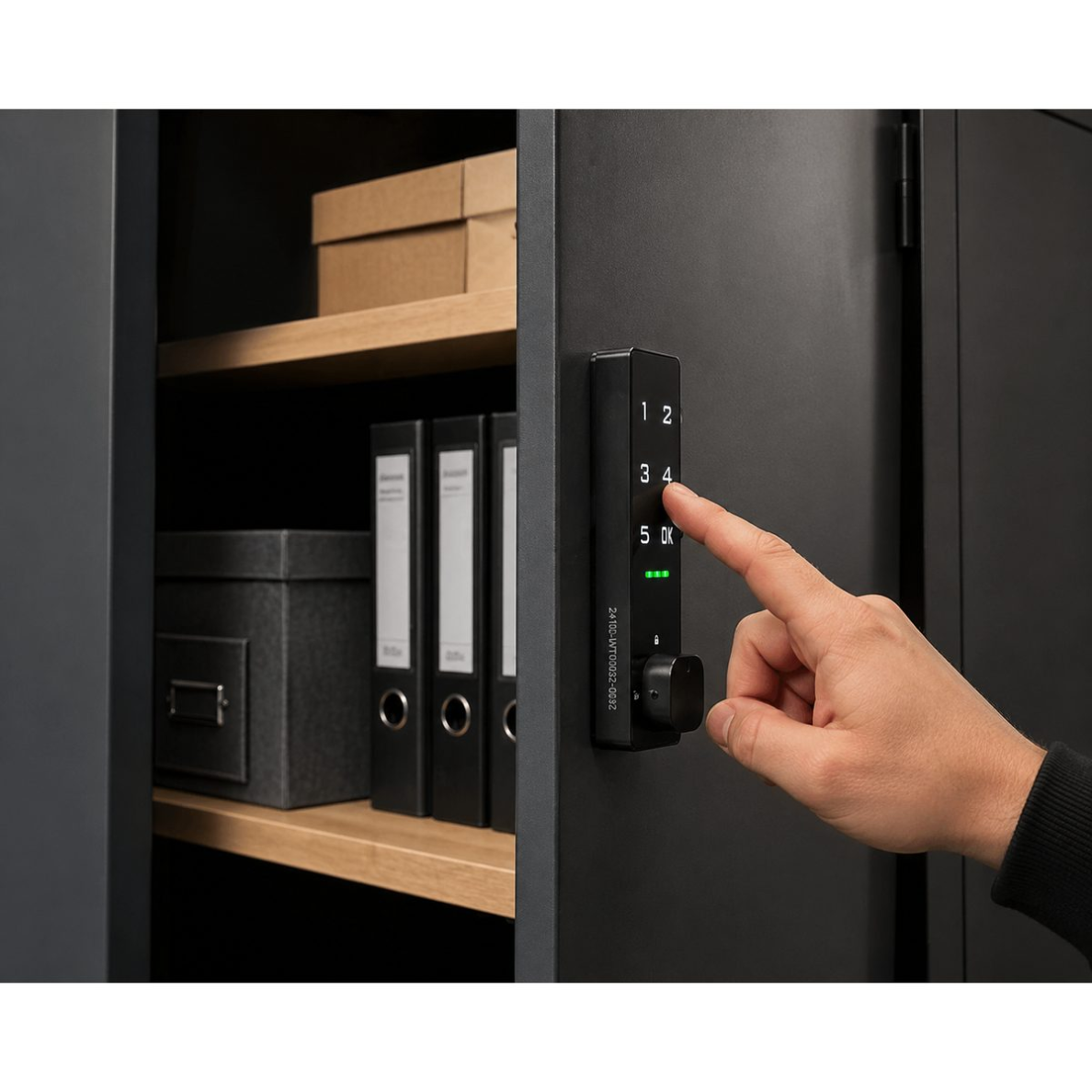 Digital coded cabinet lock | smart furniture and locker lock | 90° unlocking | 105x30mm | black | zinc alloy + ABS 3 Digital coded cabinet lock | smart furniture and locker lock | 90° unlocking | 105x30mm | black | zinc alloy + ABS 3