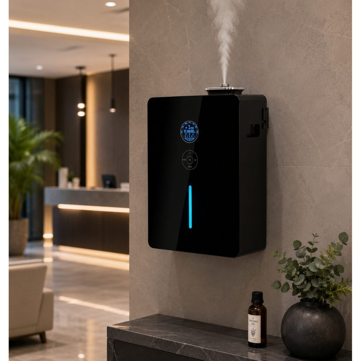Commercial Aroma Diffuser | 28W | 1200 ml | up to 5000 m³ | APP control | HVAC integration | 295x162x400 mm | freestanding | black 3