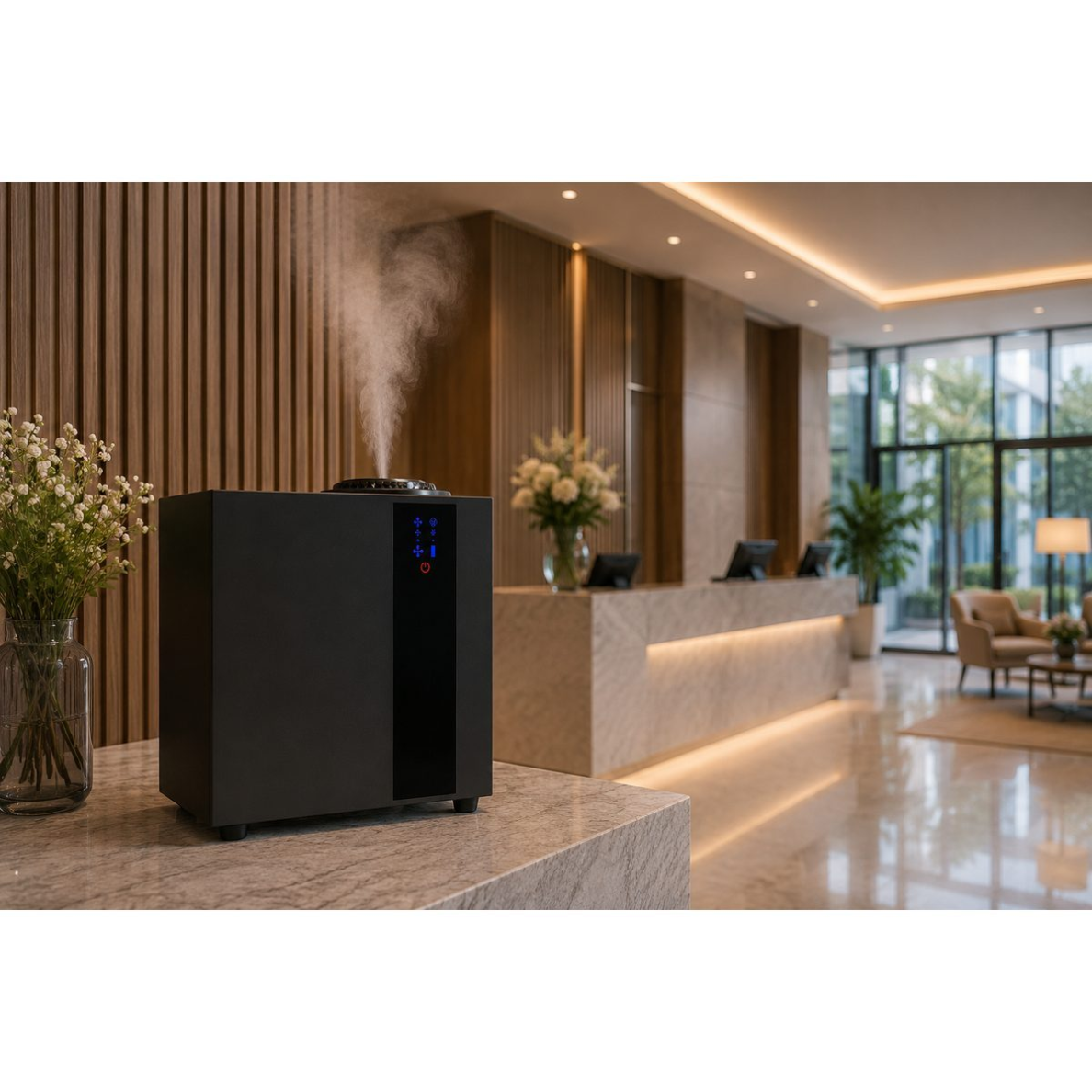 Komerciālais aromāta difuzors | 13W | 800 ml | WiFi/Bluetooth | HVAC sistēmām | galda | 270x140x285 mm | metāla | melns 3 Komerciālais aromāta difuzors | 13W | 800 ml | WiFi/Bluetooth | HVAC sistēmām | galda | 270x140x285 mm | metāla | melns 3